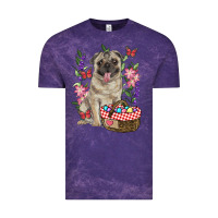 Cloud Purple easter pug Vintage Tee - RanaPortraitStore