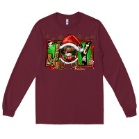 Burgundy joy afro santa gnomes Long Sleeve Tee - FaDigitalArtStudio