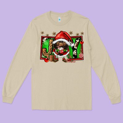 Joy Afro Santa Gnomes Long Sleeve Tee Designed By Fadigitalartstudio