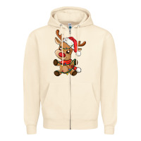 Sandshell baby christmas reindeer Zipper Hoodie - AdoDesignShop