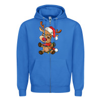True Royal baby christmas reindeer Zipper Hoodie - AdoDesignShop