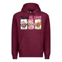 Burgundy Christmas tis the season Premium Hoodie - MaliasSmallBusiness