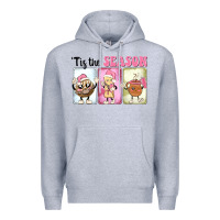 Heather Grey Christmas tis the season Premium Hoodie - MaliasSmallBusiness