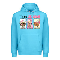 Ocean Blue Christmas tis the season Premium Hoodie - MaliasSmallBusiness
