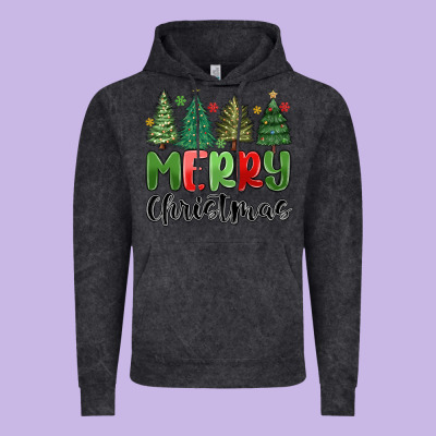 Vintage Hoodie merry christmas trees