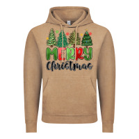 Vintage Coffee merry christmas trees Vintage Hoodie - MaliasSmallBusiness