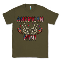 Army Green american mini Classic Tee - CowhideDigitalArt