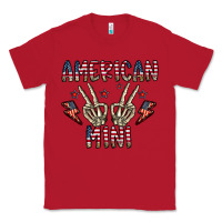 Red american mini Classic Tee - CowhideDigitalArt