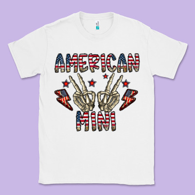 American Mini Classic Tee Designed By Cowhidedigitalart