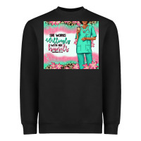 Black she works willingly with her hands afro nurse Heavyweight Sweatshirt - RanaPortraitStore