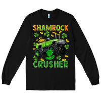 Black st patricks shamrock crusher Long Sleeve Tee - Neo Western