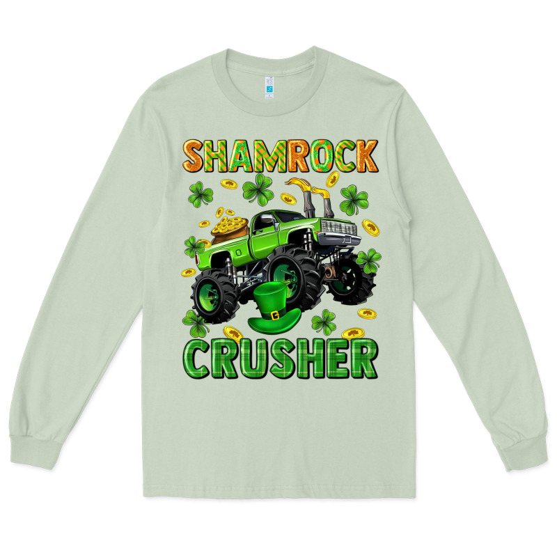 St Patricks Shamrock Crusher Long Sleeve Tee by Neo Western | Teevron
