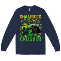 Navy st patricks shamrock crusher Long Sleeve Tee - Neo Western