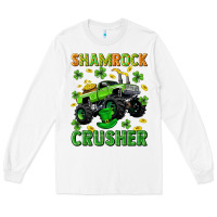White st patricks shamrock crusher Long Sleeve Tee - Neo Western