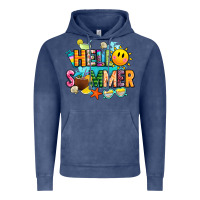 Vintage Denim hello summer Vintage Hoodie - JahusDesignShop
