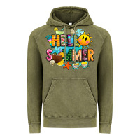 Vintage Olive hello summer Vintage Hoodie - JahusDesignShop
