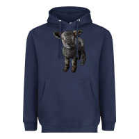 Navy southdown baby sheep Heavyweight Hoodie - LillyAllenDesigns