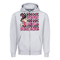 Heather Grey in october we wear pink for breast cancer Zipper Hoodie - AdoDesignShop