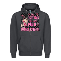 Smoke in october we wear pink for breast cancer Zipper Hoodie - AdoDesignShop