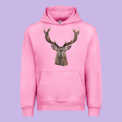 Elk Deer Head Urban Hoodie Designed By Lillyallendesigns