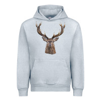 Heather Grey elk deer head Urban Hoodie - LillyAllenDesigns