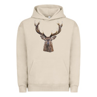 Pigment French Oak elk deer head Urban Hoodie - LillyAllenDesigns