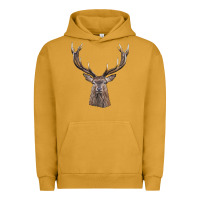 Pigment Peanut Butter elk deer head Urban Hoodie - LillyAllenDesigns