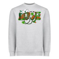 Heather Grey st patricks day love nurse Heavyweight Sweatshirt - RanaPortraitStore
