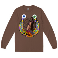 Chestnut Halloween Horseshoe Long Sleeve Tee - CowhideDigitalArt