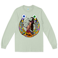 Matcha Halloween Horseshoe Long Sleeve Tee - CowhideDigitalArt