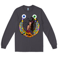 Smoke Halloween Horseshoe Long Sleeve Tee - CowhideDigitalArt