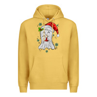 Antique Gold merry christmas ghost Premium Hoodie - MaliasSmallBusiness