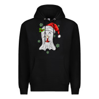 Black merry christmas ghost Premium Hoodie - MaliasSmallBusiness