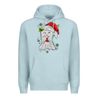 Blue Mist merry christmas ghost Premium Hoodie - MaliasSmallBusiness