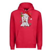 Cardinal merry christmas ghost Premium Hoodie - MaliasSmallBusiness