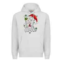 Dove Grey merry christmas ghost Premium Hoodie - MaliasSmallBusiness