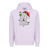 Lilac merry christmas ghost Premium Hoodie - MaliasSmallBusiness