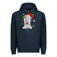 Navy merry christmas ghost Premium Hoodie - MaliasSmallBusiness