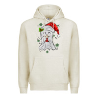 Oatmeal Heather merry christmas ghost Premium Hoodie - MaliasSmallBusiness