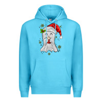 Ocean Blue merry christmas ghost Premium Hoodie - MaliasSmallBusiness