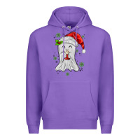 Purple merry christmas ghost Premium Hoodie - MaliasSmallBusiness