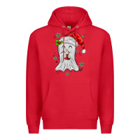 Red merry christmas ghost Premium Hoodie - MaliasSmallBusiness