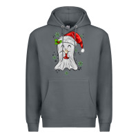 Rock merry christmas ghost Premium Hoodie - MaliasSmallBusiness