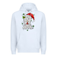 White merry christmas ghost Premium Hoodie - MaliasSmallBusiness