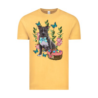 Vintage Mustard easter pitbull Vintage Tee - RanaPortraitStore