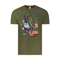 Vintage Olive easter pitbull Vintage Tee - RanaPortraitStore
