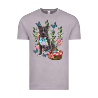 Vintage Zinc easter pitbull Vintage Tee - RanaPortraitStore