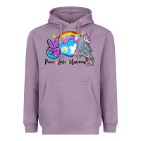 Lavender peace love unicorn Heavyweight Hoodie - LillyAllenDesigns