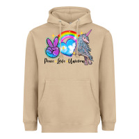 Mushroom peace love unicorn Heavyweight Hoodie - LillyAllenDesigns