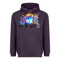 Plum peace love unicorn Heavyweight Hoodie - LillyAllenDesigns